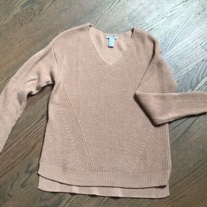 H&M Tan V-neck Sweater